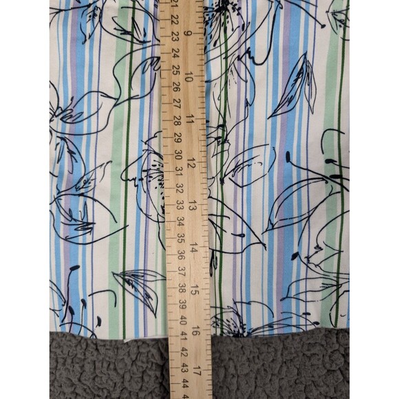 Tehama by Nancy Haley Skort Blue Floral Print Pockets Golf Size 4 Stretch - Picture 13 of 14
